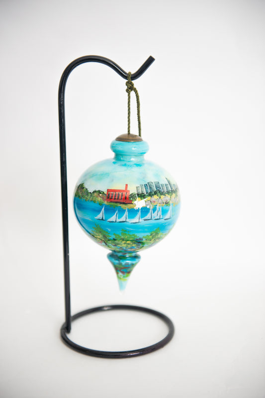 Hand-painted collectable ornament - Light Blue